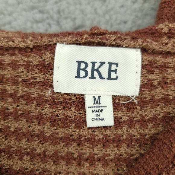 BKE Medium Jacquard Hooded V-Neck Pullover Sweater - Picture 7 of 10